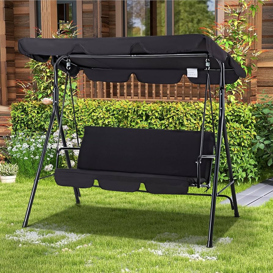 Amazon.com : Esright Patio Swings Outdoor, 3-Seat Glider